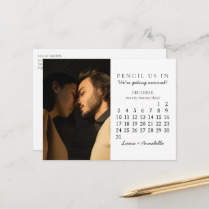 Carte Postale Calendrier du mois moderne de décembre 2023 à sauv