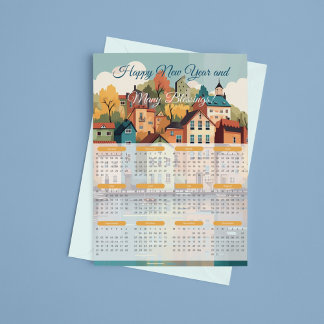 Carte Postale Calendrier du village de charme 2024