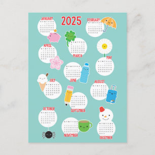 Carte Postale Calendrier Kawaii Life 2025