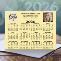 Calendrier - logo, photo, contact professionnel - 