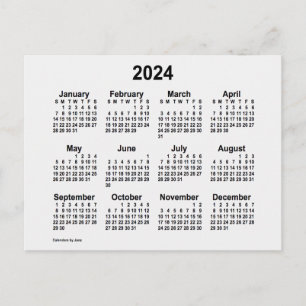 Carte Postale Calendrier mini 2024 White Smoke par Janz