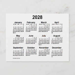 Carte Postale Calendrier mini 2028 Fumée Blanche par Janz