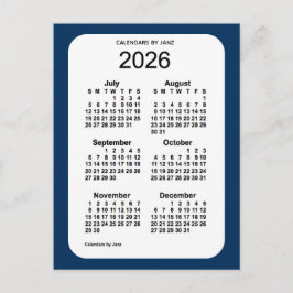 Carte Postale Calendrier Mini 6 Mois Boîte de Police 2026 par Ja