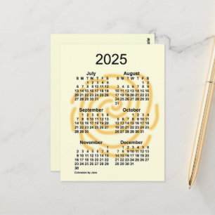 Carte Postale Calendrier Mini 6 Mois de Jours Ensoleillés 2025 p