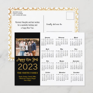 Carte Postale Calendrier photo du script de Parties scintillant 