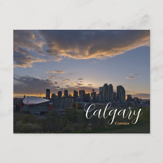 Carte postale Calgary Canada Downtown Sunset (Devant)