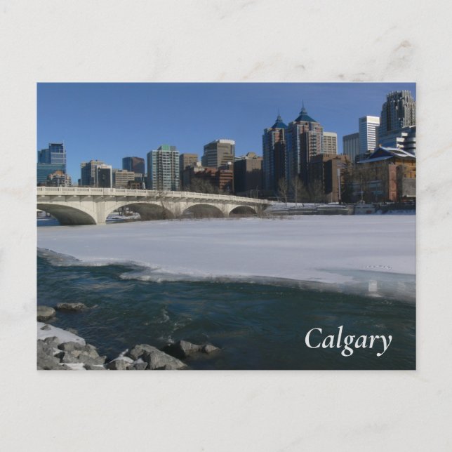 Carte postale Calgary River et Skyline (Devant)