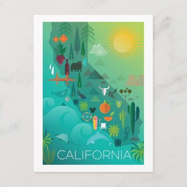 Carte postale California (Devant)