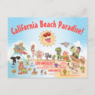 Carte Postale California Beach Paradise