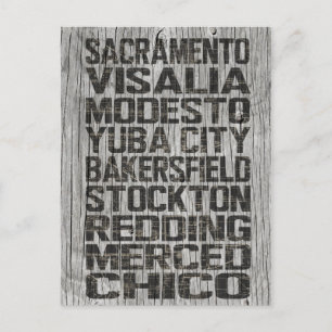 Carte postale California Central Valley