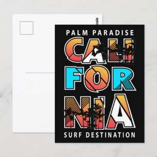 Carte Postale California Palm Paradise : le rêve d'un amoureux d