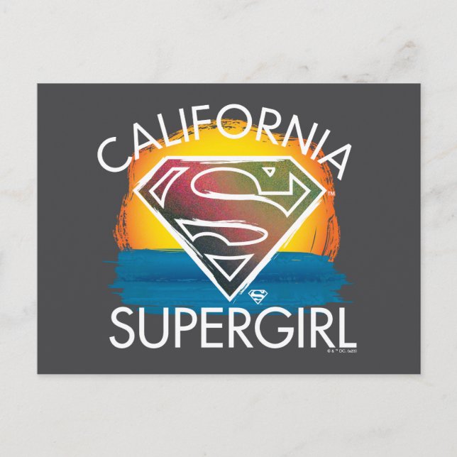 Carte Postale California Supergirl Sunset Graphic (Devant)