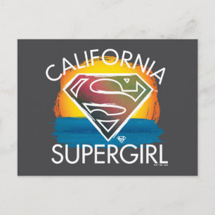 Carte Postale California Supergirl Sunset Graphic