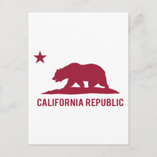 Carte Postale Californie - Basic - Red