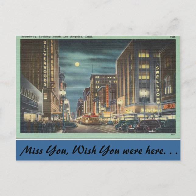 Carte Postale Californie, Broadway, Los Angeles (Devant)