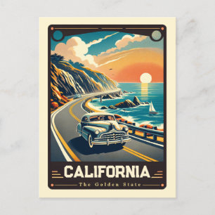 Carte Postale Californie   Esprit patriotique Vintage