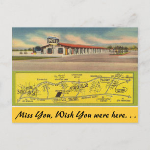 Carte Postale Californie, Mountain View Motel