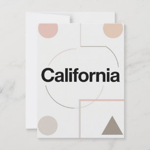 Carte postale californienne - Texte tendance