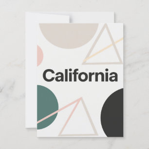 Carte postale californienne - Texte tendance