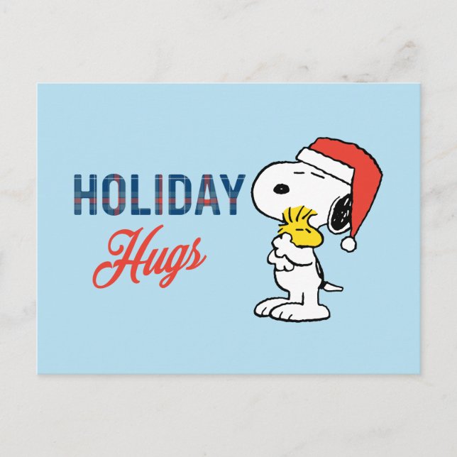 Carte Postale Câlins de vacances de Snoopy et Woodstock | Peanut (Devant)