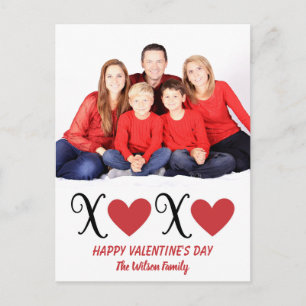 Carte Postale Câlins et Bisous Portrait de famille Saint-Valenti