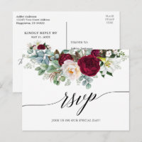 Calligraphie Bourgogne Mariage floral RSVP