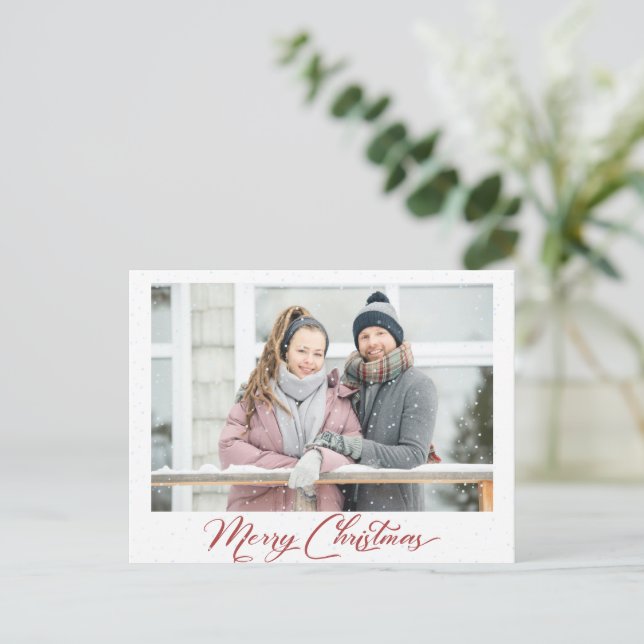 Carte Postale Calligraphie de la Bourgogne des neiges Joyeux sup (Debout devant)
