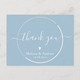 Carte Postale Calligraphie Élégante - Remerciements de Mariage B