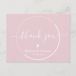 Carte Postale Calligraphie Élégante - Remerciements de Mariage R