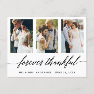 Carte Postale Calligraphie mariage pour toujours Thankful 3 Phot