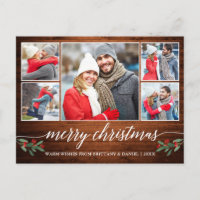 Calligraphie moderne Bois 5 Photo Joyeux Noël
