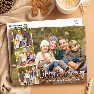 Carte Postale Calligraphie moderne Bon thanksgiving 4 Photo