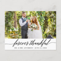 Calligraphie moderne Forever Thankful Mariage