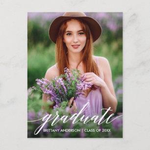 Carte Postale Calligraphie moderne Script Diplômé photo