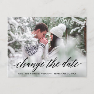 Carte Postale Calligraphie Moderne Script Modifier La Date Nouve