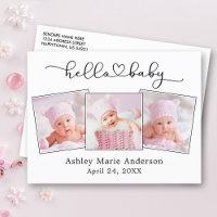Calligraphie Script Heart 3 Photo Hello Baby