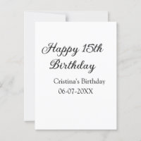 calligraphie simple minimale joyeux 15e anniversai