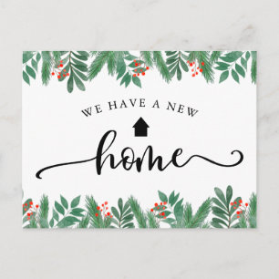 Carte Postale Calligraphie verte de Noël Faire-part mobile