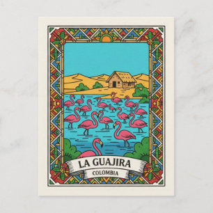 Carte Postale Camarones Colombie La Guajira Flamingoes