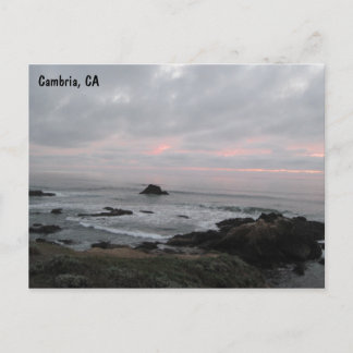 Carte Postale Cambria rocheuse, Californie, Littoral au coucher 