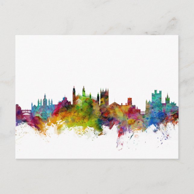 Carte Postale Cambridge England Skyline (Devant)