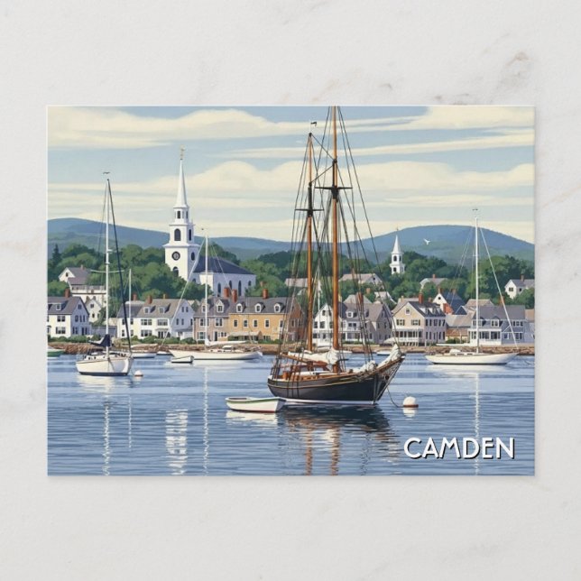 Carte Postale Camden Maine Travel (Devant)