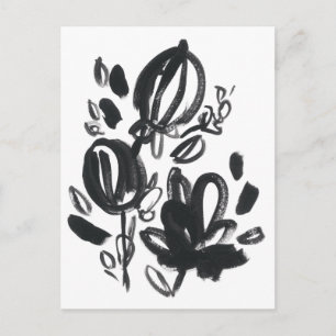 Carte Postale Cameo Bloom - Noir et Blanc