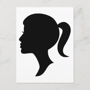 Carte Postale Caméo Silhouette Girl