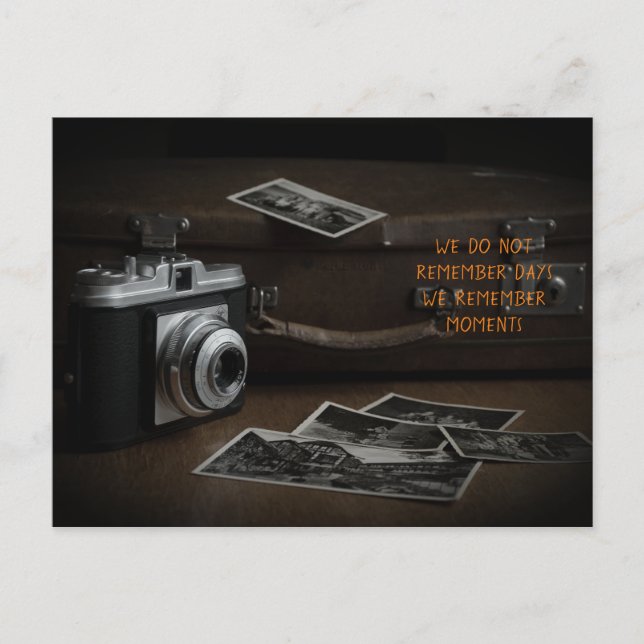 Carte Postale Caméra avec valise (Devant)