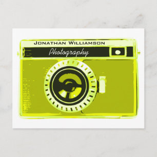 Carte Postale Caméra Olive sophistiquée Photographie Entreprise