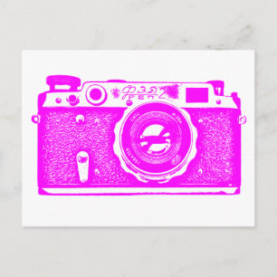 Carte Postale Caméra russe soviétique - Magenta
