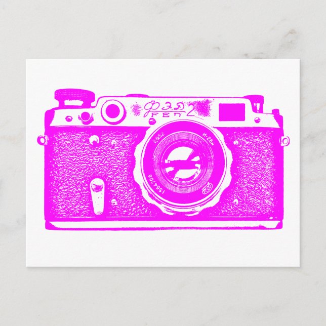Carte Postale Caméra russe soviétique - Magenta (Devant)