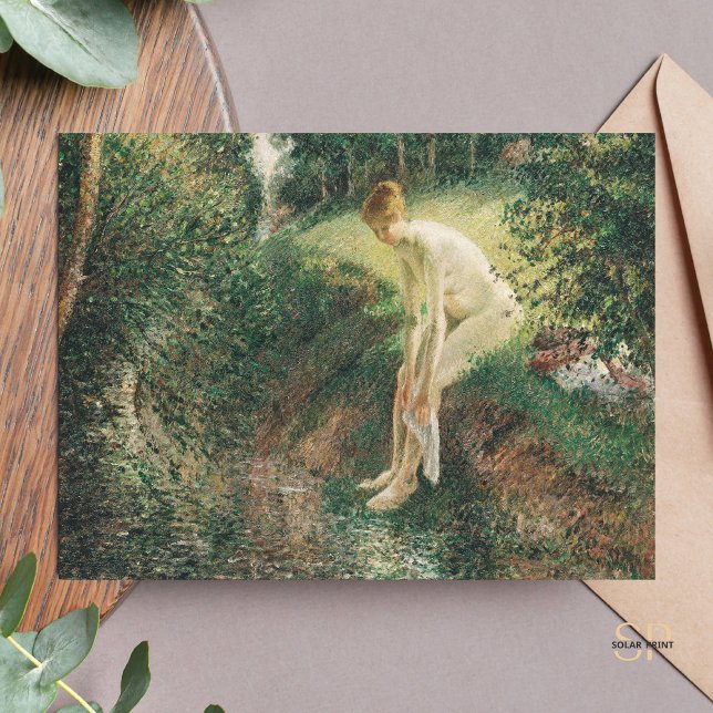 Carte Postale Camille Pissarro Bather in the Woods Peinture Art (Créateur téléchargé)