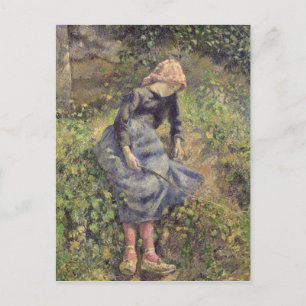 Carte Postale Camille Pissarro   La fille avec bâton, 1881